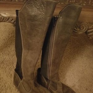 PRIMIGI GIRL'S BOOTS RIDING STYLE SIDE ZIPPER GRAY